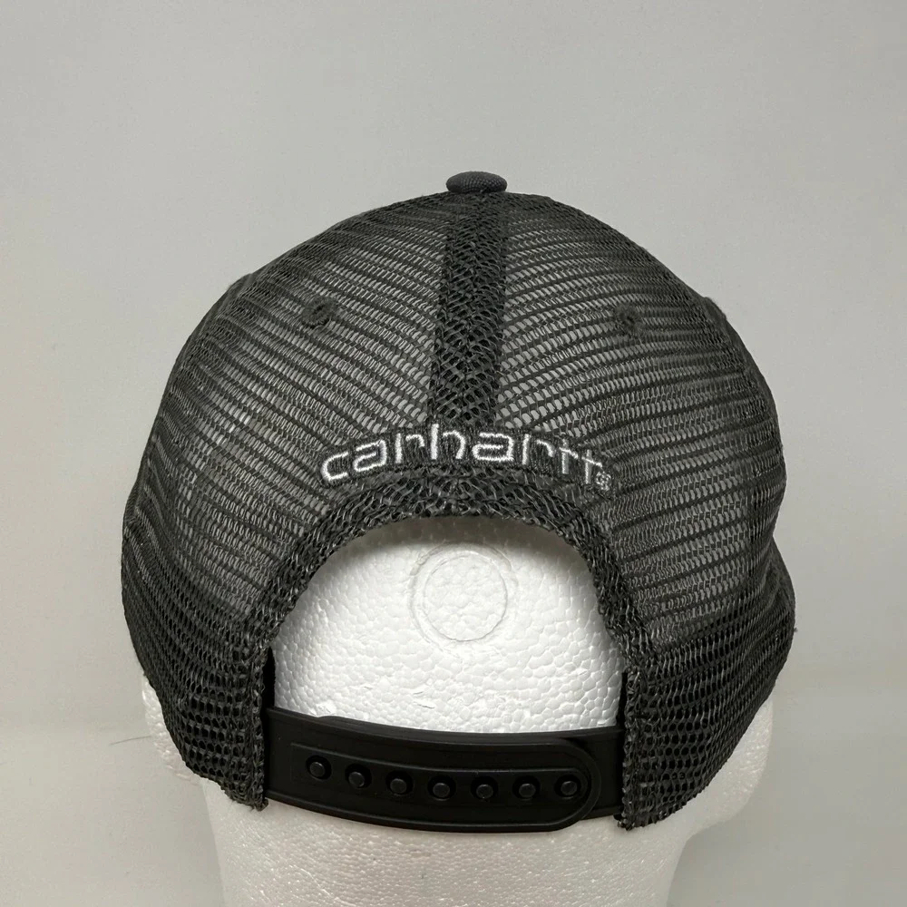 Carhartt Buffalo Mesh-Back Trucker Hat Shadow Grey AH0286‎ Adjustable Snapback